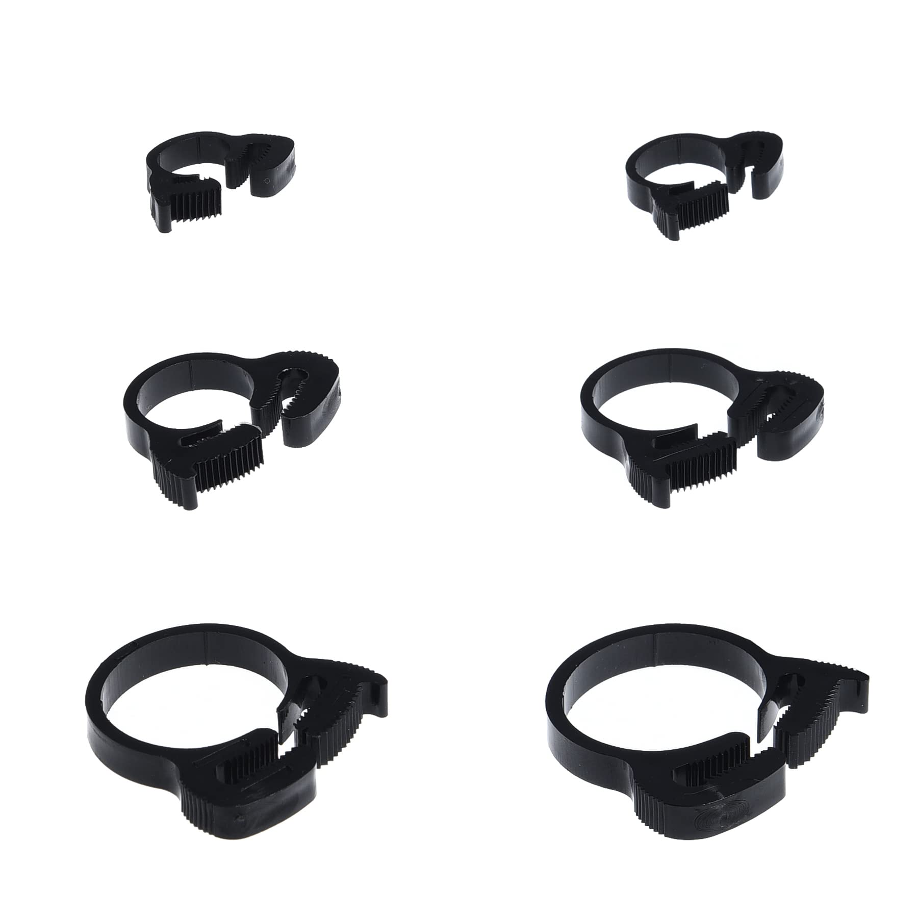 Reef Aquarium Nylon Hose Clamps Set, 8.132.5mm Plastic Snap Clamps Kit (Black Nylon Hose Clamps