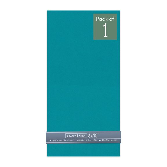 Reef Blue 8x16 Uncut Art Mat Board - No Opening - 1 Mat