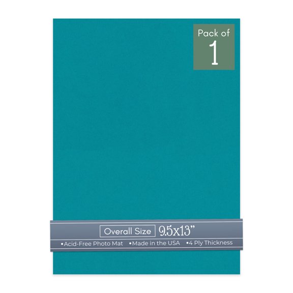 Reef Blue 9.5x13 Uncut Art Mat Board - No Opening - 1 Mat