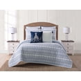 thumbnail image 1 of Oceanfront Resort Reef White and Blue Cotton 3-Piece Full/Queen Quilt Set, coastal themed, for Men and Women, OEKO-TEX Certified Confidence, 1 of 4