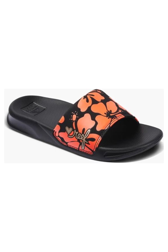 One Slide Hibiscus Coral CJ2063 Pre-School Size 3