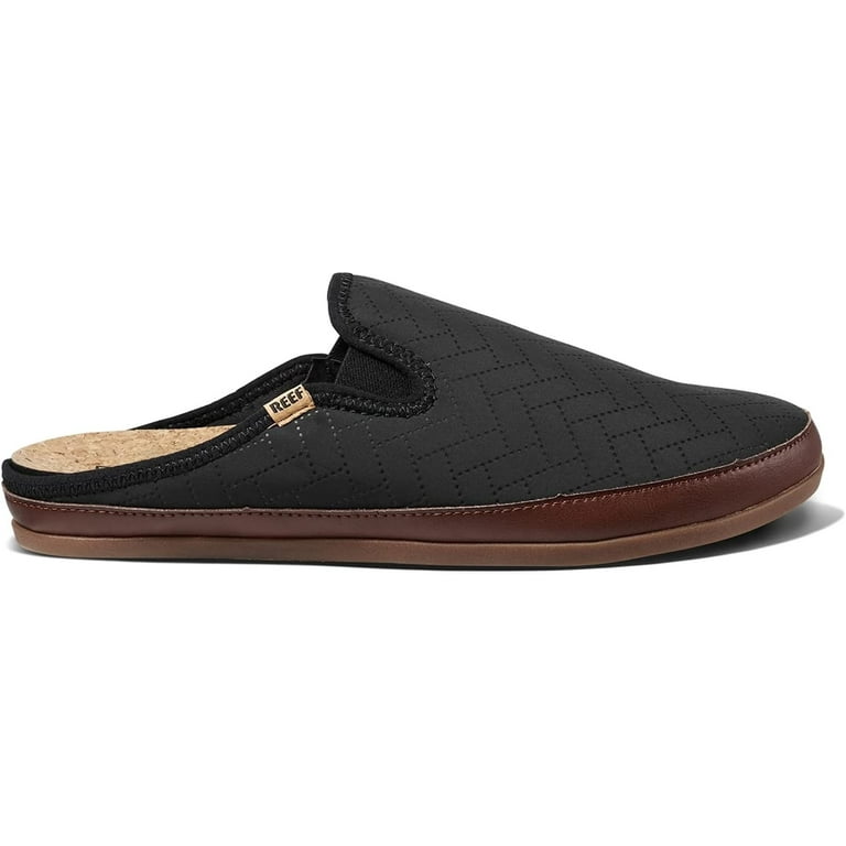 Reef Men s Cushion Homey Slippers Black Size 9 Walmart