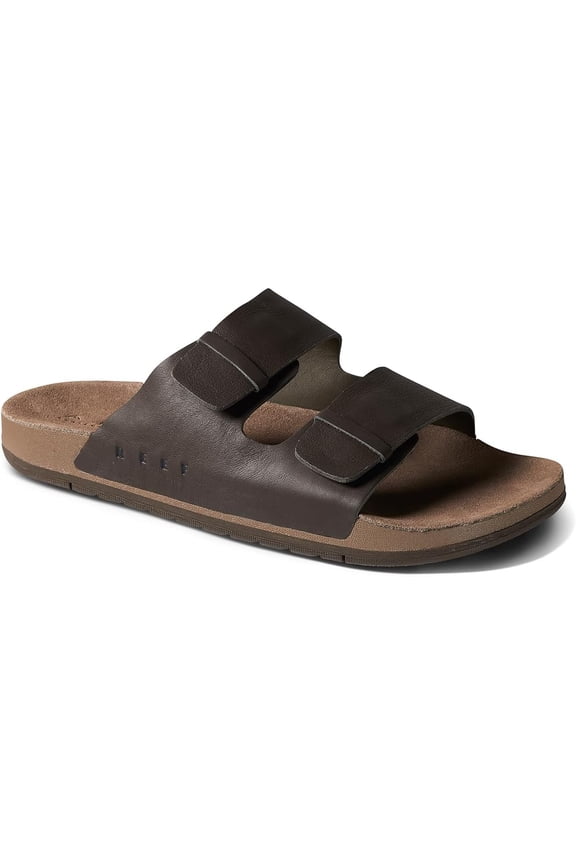 Men's Ojai Two Bar Cushioned Footbed Brown Leather Sandal CJ5525