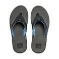 thumbnail image 1 of Reef Men's Sandal Fanning, Bottle Opener Flip Flops, Grey/Light Blue, 8, 1 of 5