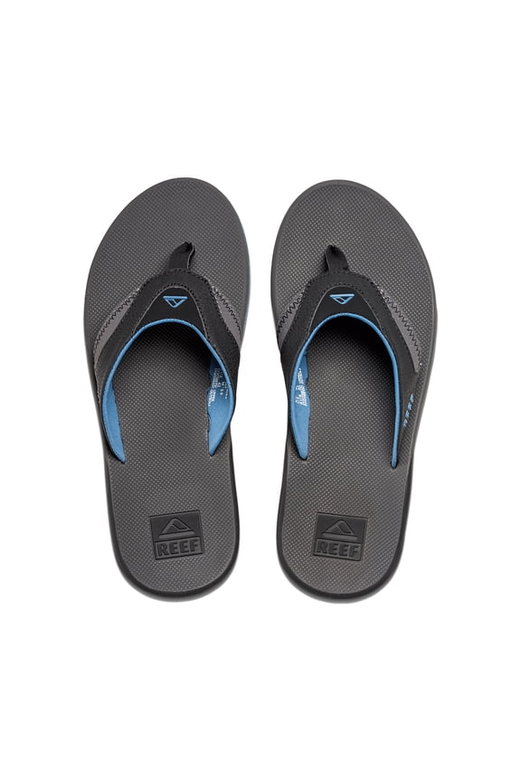 Men's Sandal Fanning, Bottle Opener Flip Flops, Grey/Light Blue, 8