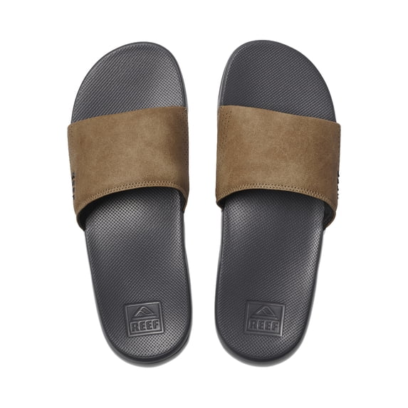 Reef Men's Sandals One Slide, Grey/Tan, 11