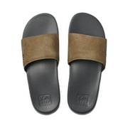Reef Mens Sandals One Slide, Grey/Tan, 12