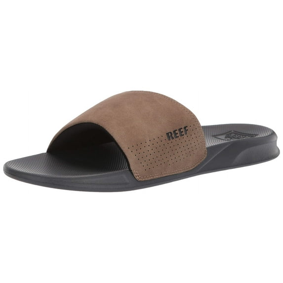 Reef Men's Sandals One Slide, Grey/Tan, 15
