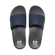Reef Mens Sandals One Slide, Navy/White, 10
