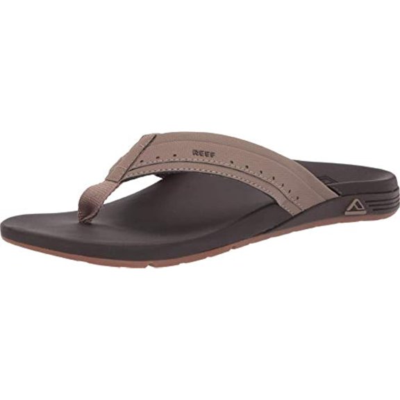 Reef Men's Sandals, Ortho-Spring Arch Support Flip Flops, Brown, 9