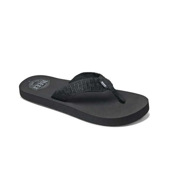 Reef Men's Sandals Smoothy Flip Flops, Black, 4