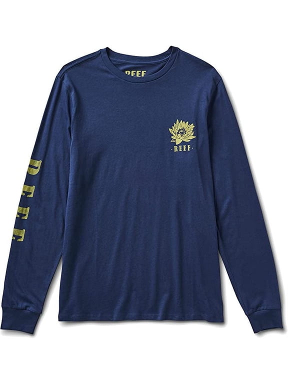 Mens Blues/Insignia Blue Size Medium Long Sleeve Graphic T-Shirt