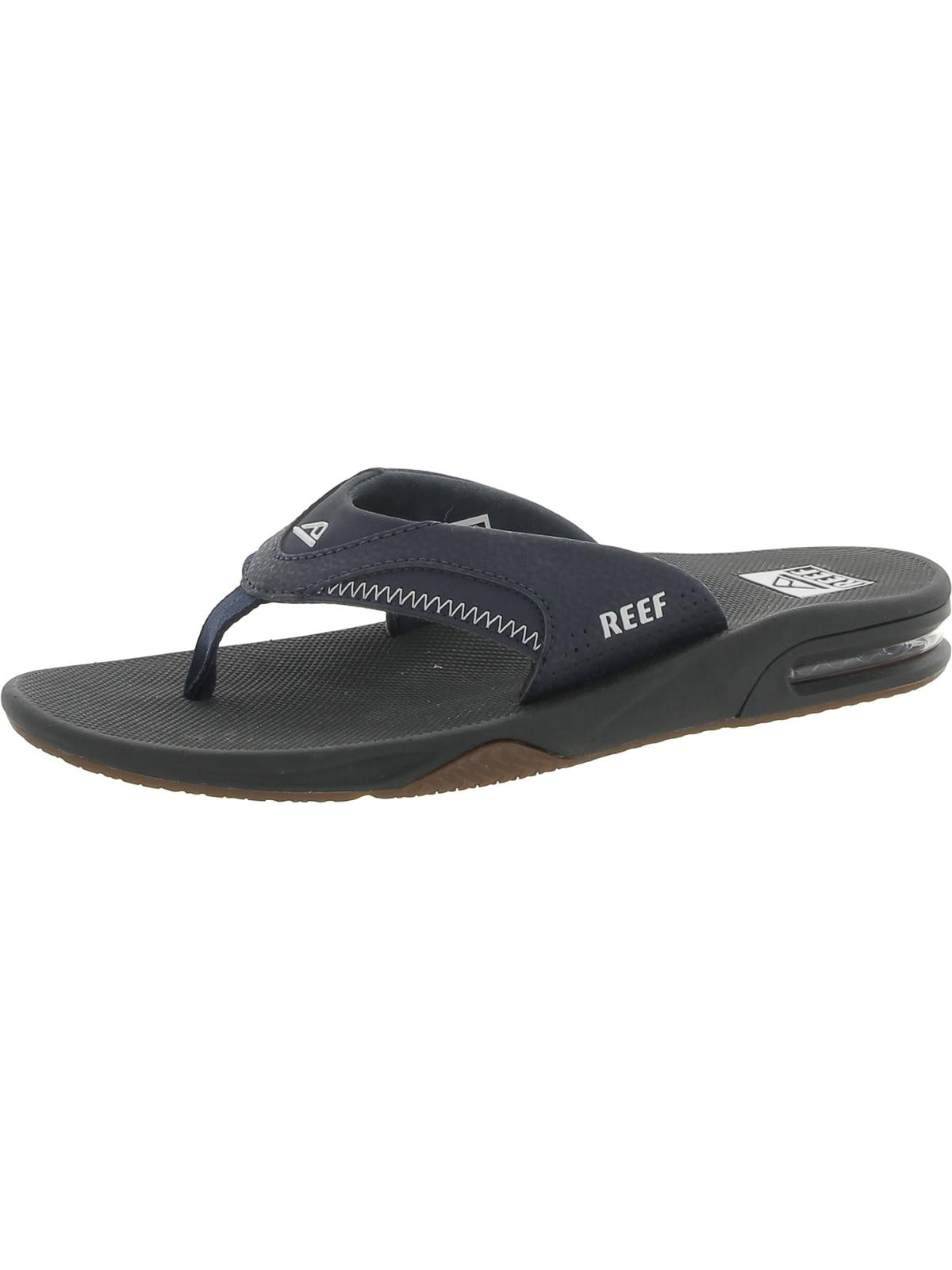 Reef Mens Fanning Faux Leather Bottle Opener Thong Sandals