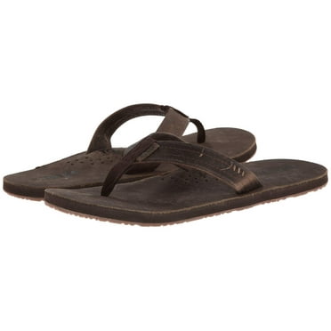 Reef Mens Leather Sandals Draftsmen Bottle Opener Flip Flops