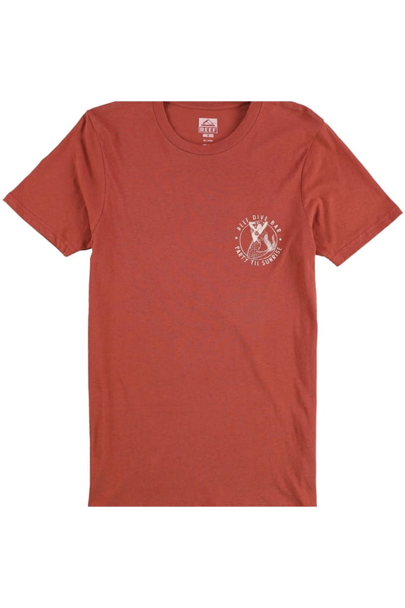 Mens Mermaid Graphic T-Shirt, Red, Medium