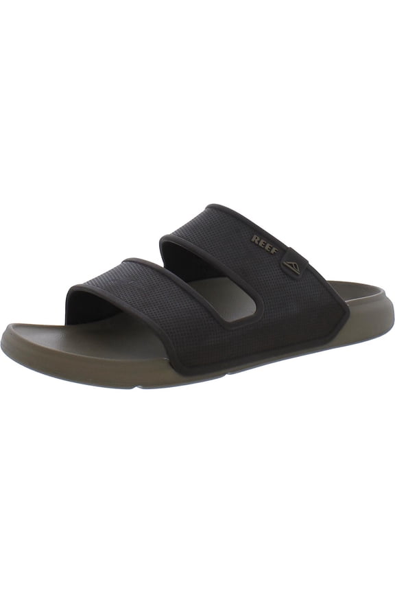 Mens Oasis Double Up Cushioned Footbed Open Toe Slide Sandals
