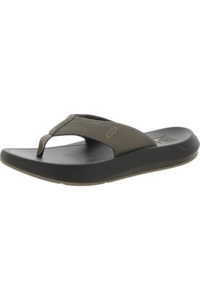 Mens Swellsole Cruiser Faux Leather Anatomic Cushioning Flip-Flops