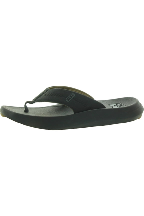 Mens Swellsole Cruiser Faux Leather Anatomic Cushioning Flip-Flops