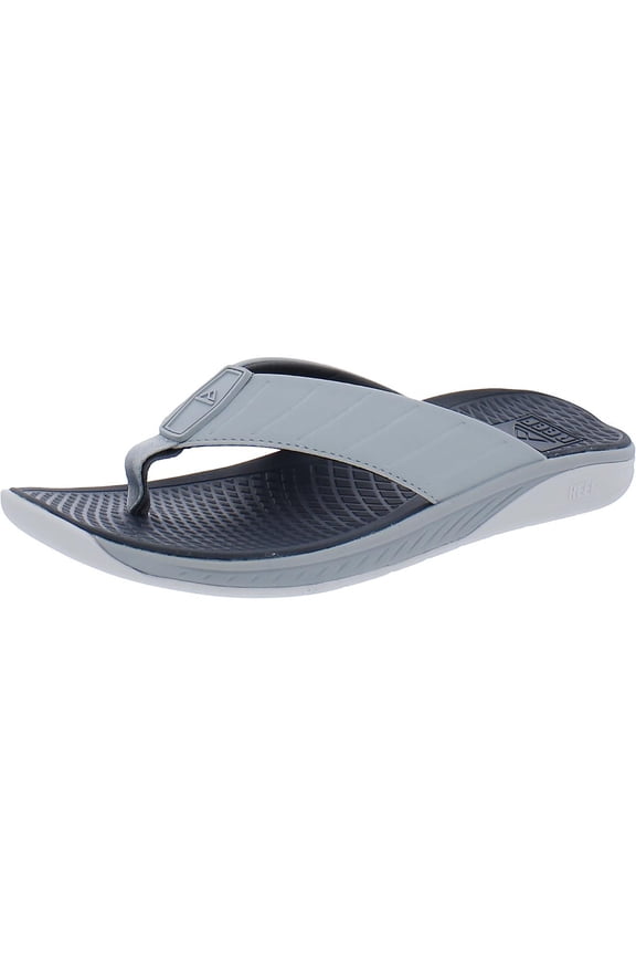 Mens The Deckhand Faux Leather Thong Flip-Flops