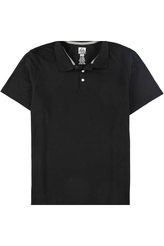 Mens Walsh Pique Polo Shirt, Black, Large