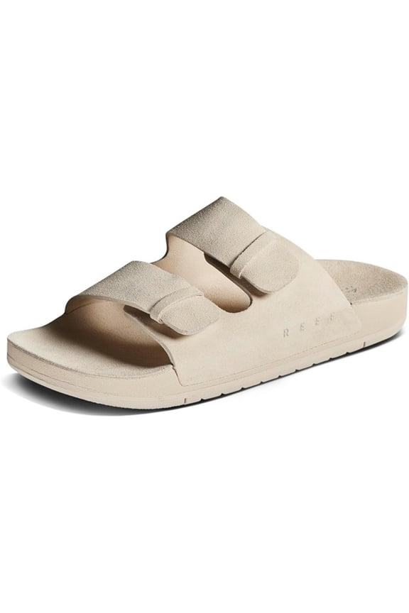 Ojai Two Bar Women's Fashion Slide Sandal, Premium Leather, Soft Cushion Footbed, Vintage, 9