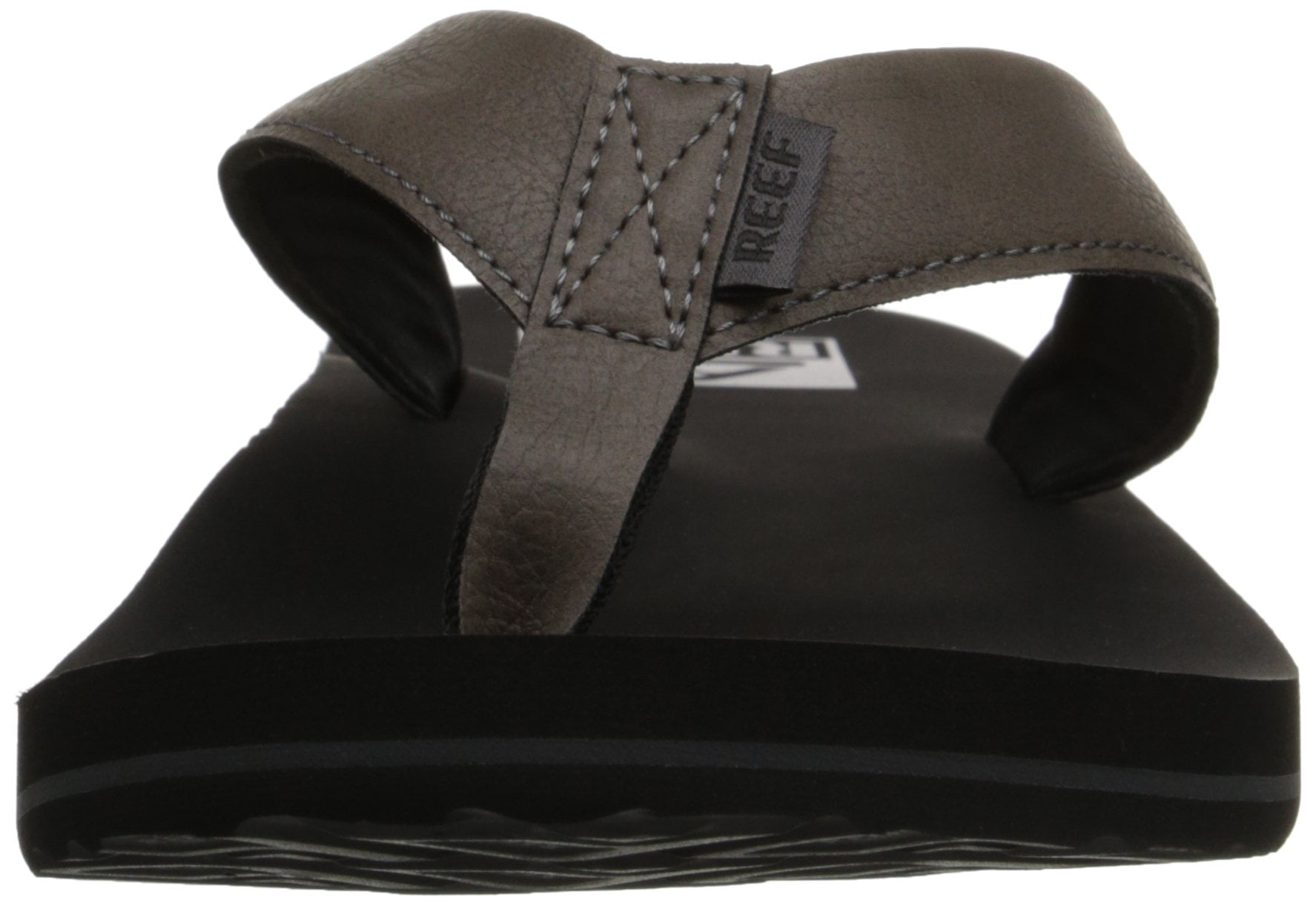 Reef Mens Sandal Twinpin Comfortable Mens Flip Flop with Vegan Leather Upper BlackBlack Size 14 Reef Men\u0027s Twinpin Flip Flops, Black, 5 UK (6 US):