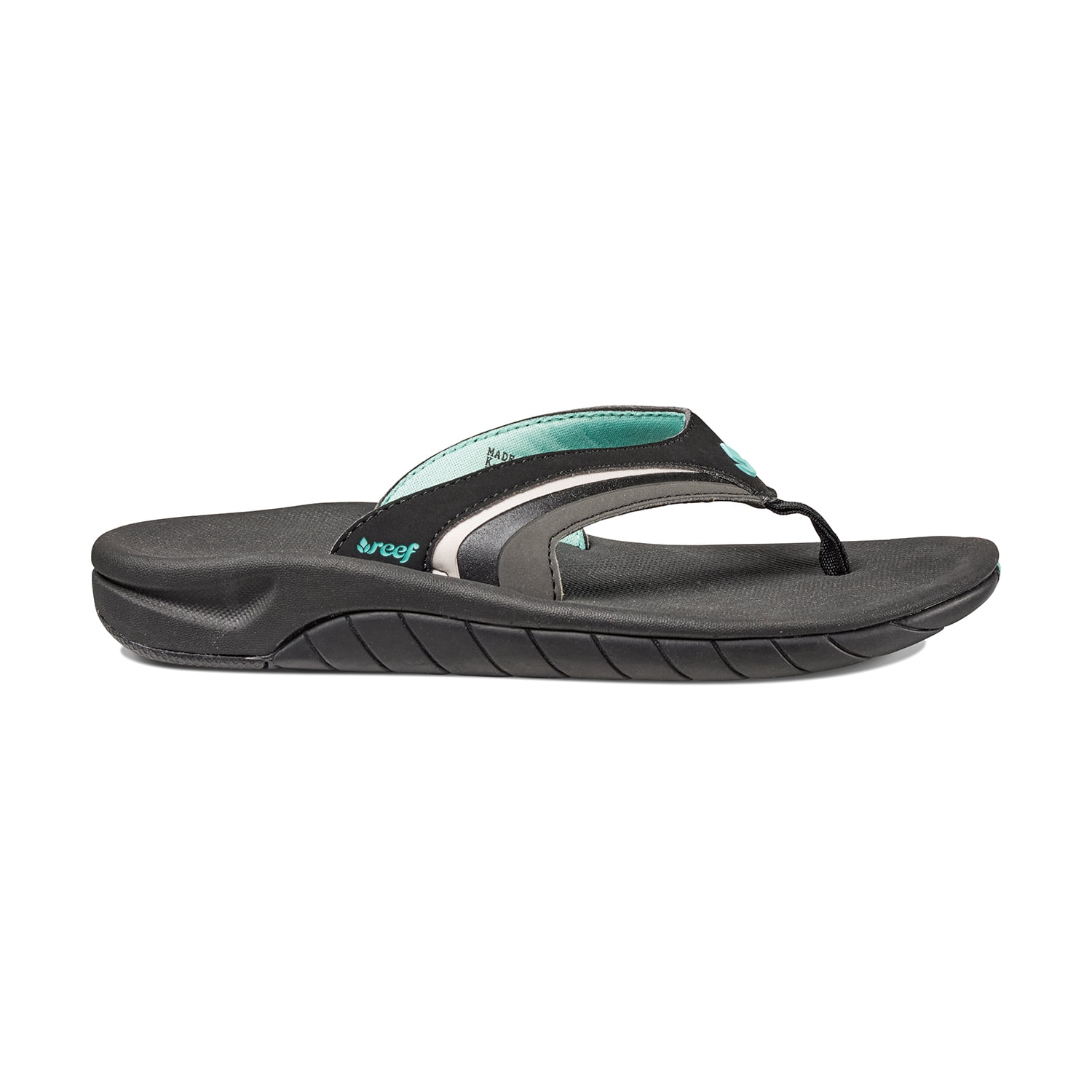 Hviske lække daytime Reef Women's Sandals Slap 3, Black/Black/Aqua, 6 - Walmart.com