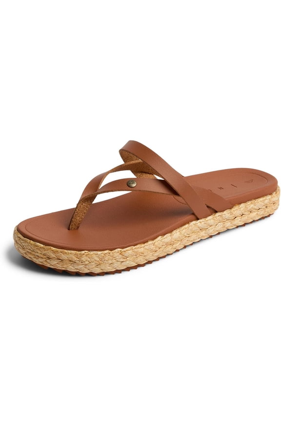 Women's Vista Carmen Sandal, Vegan Leather Strap, Cushion Footbed, Cocoa, 7