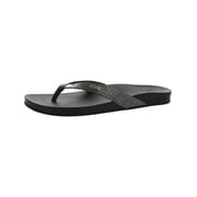 Reef Womens Cushion Court Faux Leather Snake Print Flip-Flops