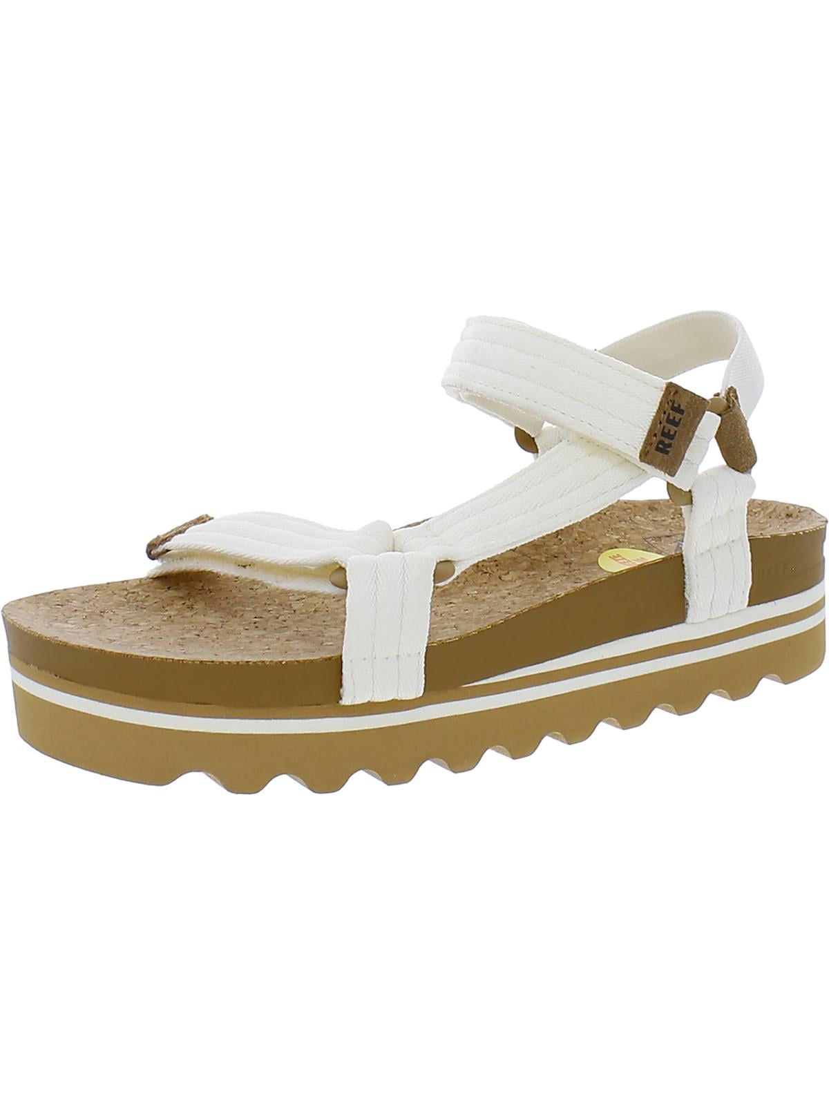 Reef Womens Cushion Rem Hi Canvas Ankle Strap Wedge Sandals Walmart