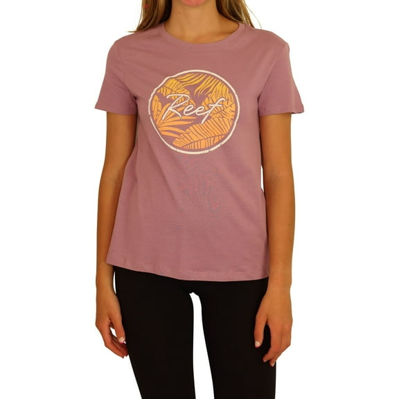Reef Womens Layla Classic Graphic T-Shirt, Purple, Small