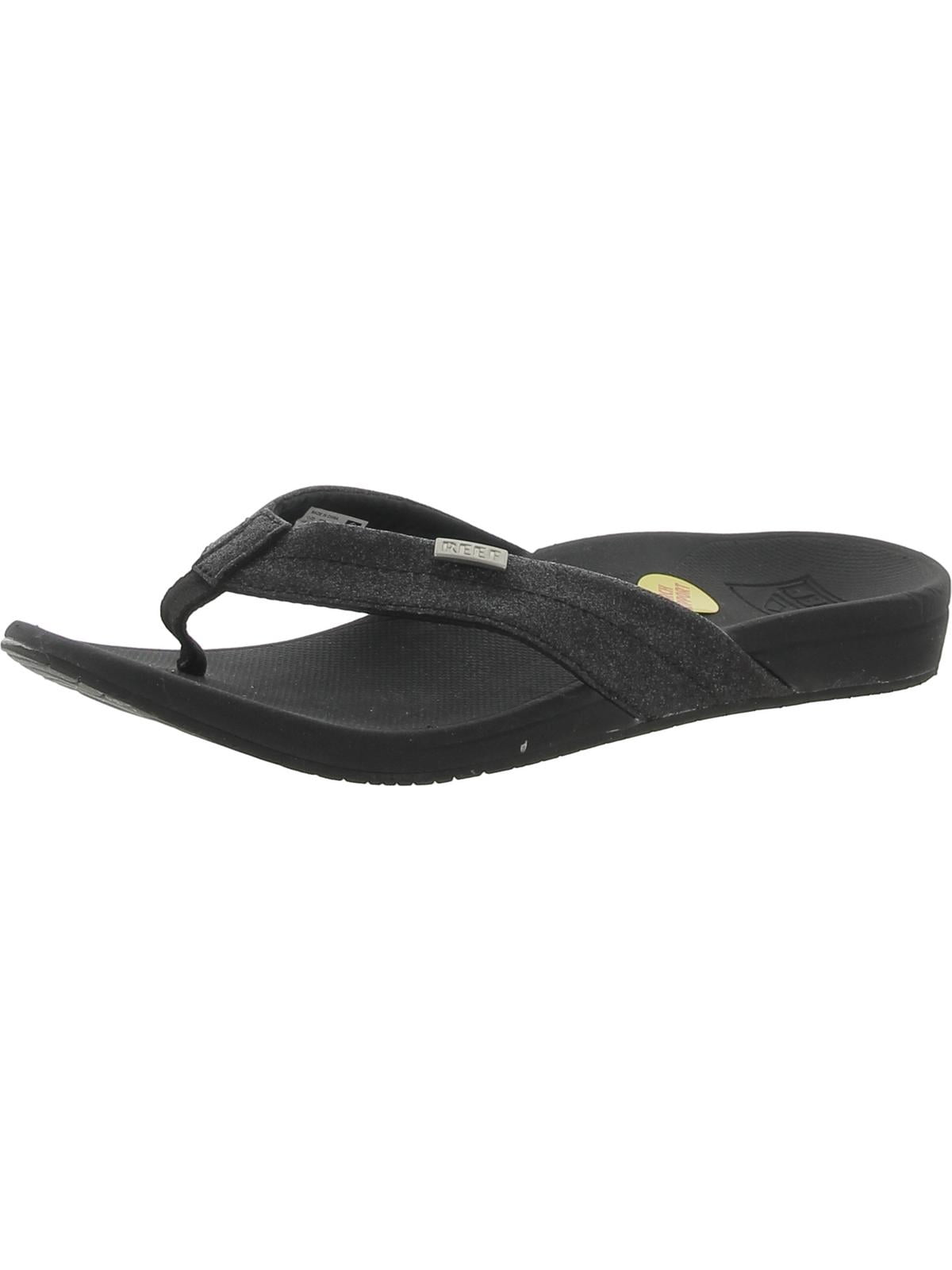 Reef black glitter flip flops store