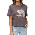 thumbnail image 1 of Reef Womens Plumerian Graphic T-Shirt, Grey, X-Small, 1 of 2