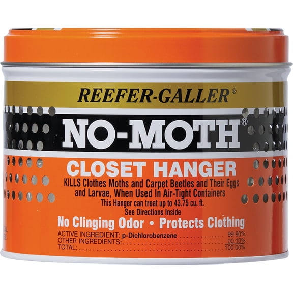 Reefer-Galler No Moth Closet Hanger - Moth Repellent, Refillable - Pack of 6, 14 oz. — Residential Use, Standard Application