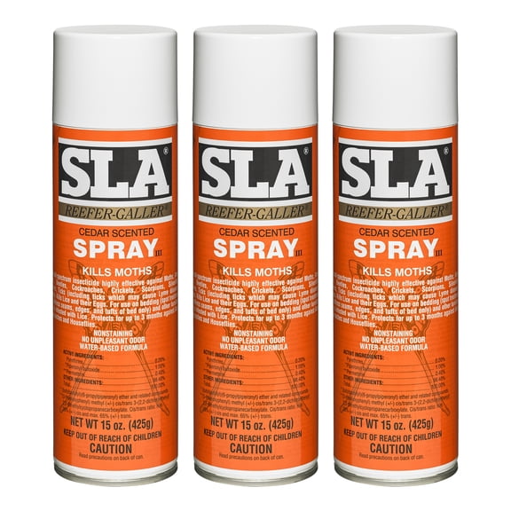 Reefer-Galler SLA Cedar Scented Spray, Moth Repellent Spray, 15 oz, 3 Pack