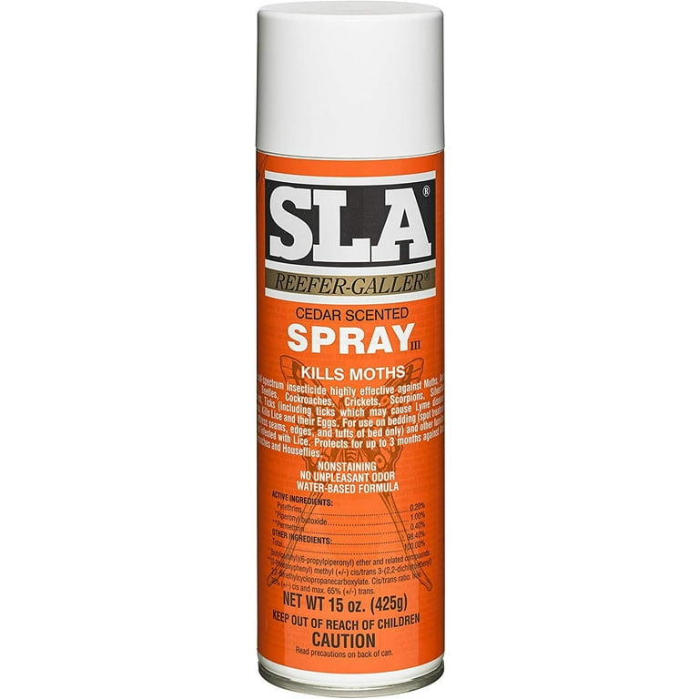 Reefer-Galler SLA Cedar Scented Spray Kills Clothes Moths, Carpet