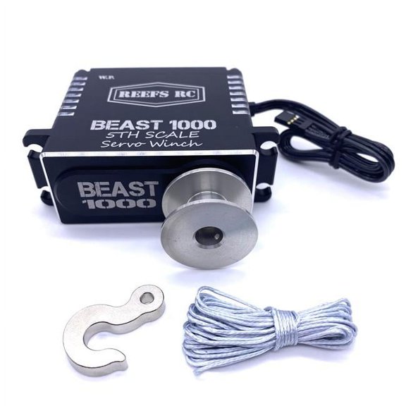 Reef's RC REEFS116 - Beast 1000 1/5 Servo Winch w/ Spool, Hook & Line