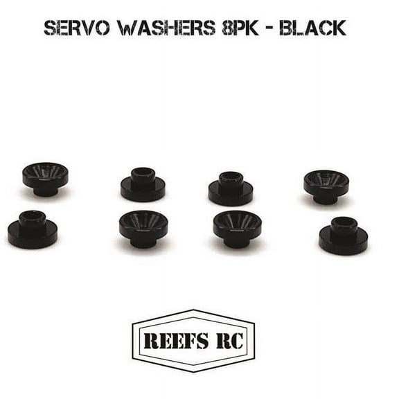 Reefs RC SEHREEFS48 Servo Washers - Black - Pack of 8
