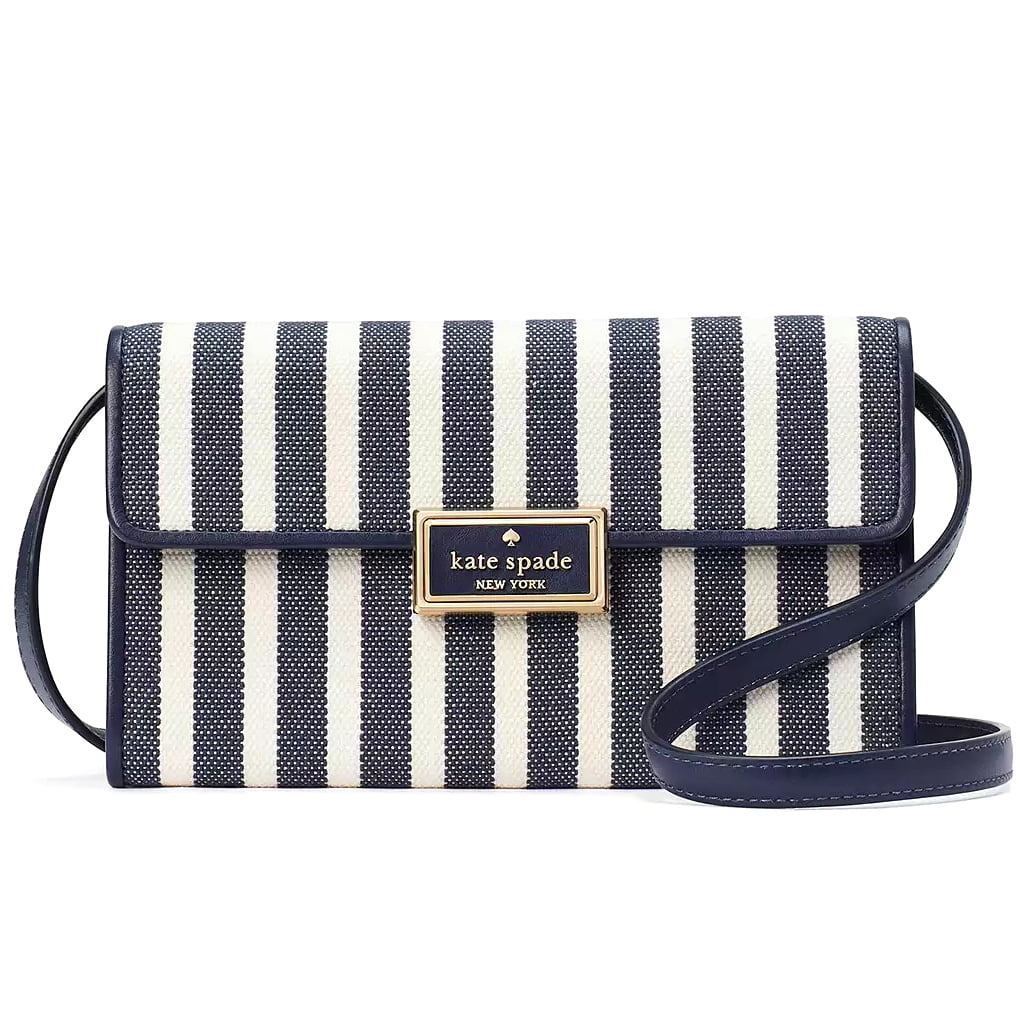 Kate Spade New York Women's Reegan Canvas Wallet Crossbody Bag (Blue Multicolor)