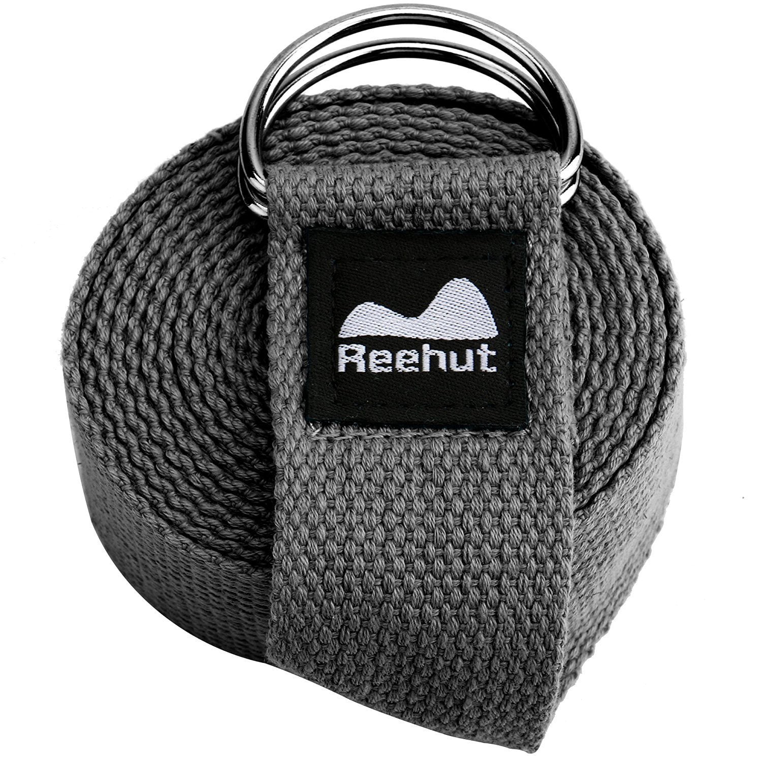 Reehut Fitness Exercise Yoga Strap w/ Adjustable D-Ring Buckle for  Stretching, Flexibility and Physical Therapy - (Black, 6ft)