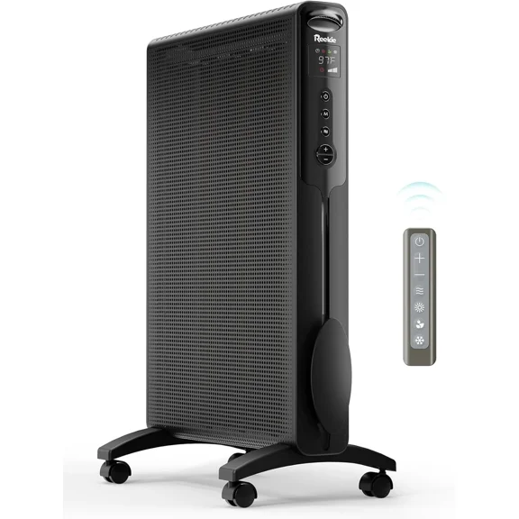 Reekie Convection Panel Space Heater, 1500W Electric Mica Infrared Black