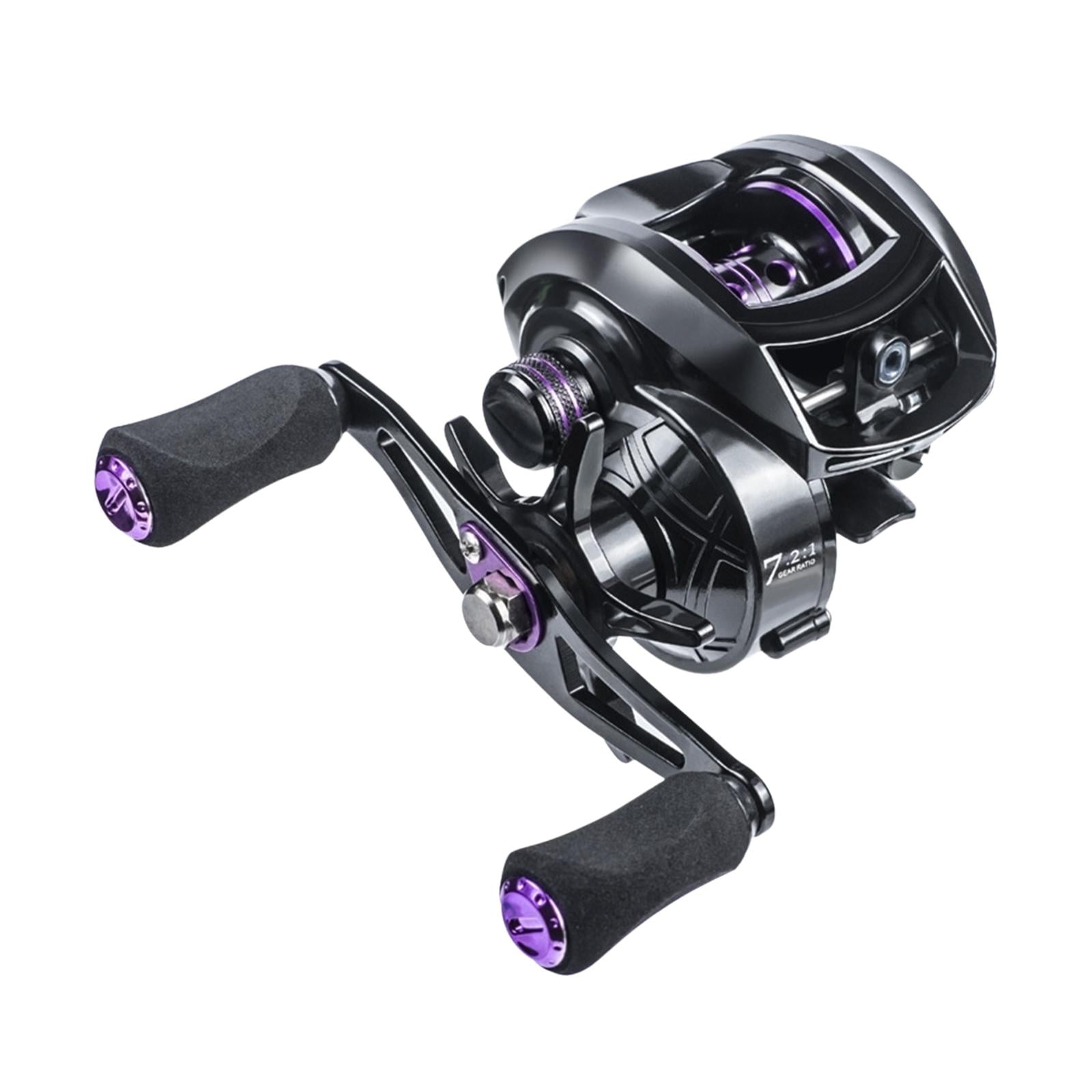 Reel, Casting Reel, Baitcaster Brake, 7.2:1 Gear Ratio, 2+ Bearings,  Lengthen Ergonomic Bass Fishing Reel, Right-handed 