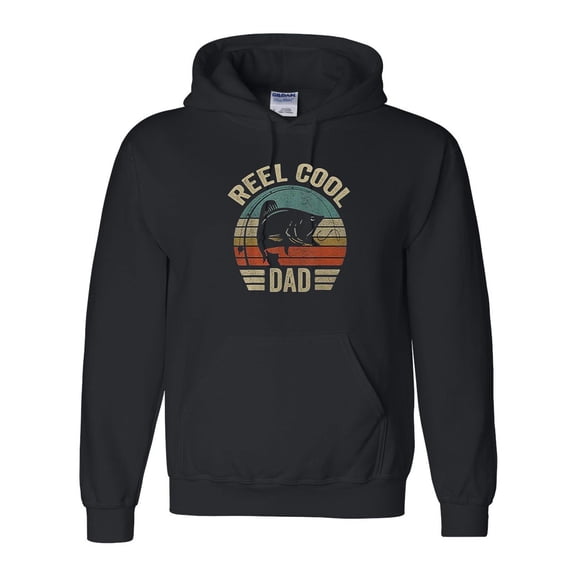 Reel Cool Dad Fathers Day, Fishing, Angler, Fish, Hobby, Parent, Outdoor Gift Hoodie Unisex, up to 5XL