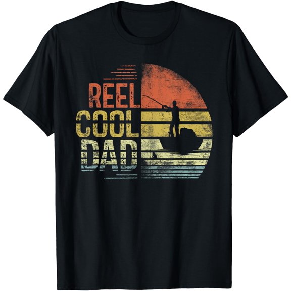 Reel Cool Dad Fisherman Daddy Father's Day Gifts Fishing T-Shirt