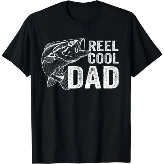 Reel Cool Dad Fishing Fathers Day Sweet Gift Unisex Cotton T-Shirt ...