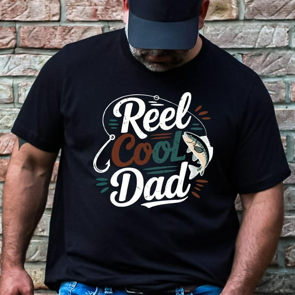 Reel Cool Dad Fishing Shirt, Vintage Dad Tee, Father’s Day Gift, Daddy's Fishing Buddy T-Shirt, Gifts for Dad from Son or Daughter All Size S-5Xl
