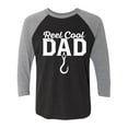 thumbnail image 1 of Reel Cool Dad Unisex 3/4 Sleeve Baseball Raglan Tee, 1 of 3