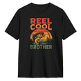 thumbnail image 1 of Reel Cool Fishing Brother Vintage Graphic Tee for Men, Humorous Fishing Cotton Short Sleeves T-Shirt, 1 of 6