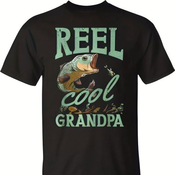 Reel Cool Grandpa Fishing Grandpas Father's Day Dad T-Shirt Clic Fit