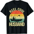 thumbnail image 1 of Reel Cool Husband Fishing Gifts For Father's Day Fisherman T-ShirtMen and women, Black T-shirt, size: Extra large, 1 of 4
